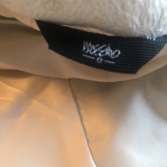 Cotton‎ Brocade Cream Blazer Medium Single Button Pockets Short Lined MOSSIMO - Picture 8 of 8